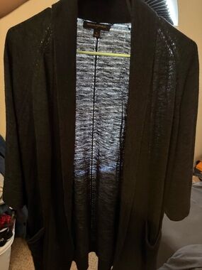 Banana Republic Black Open-Front Lightweight Cardigan Size Small